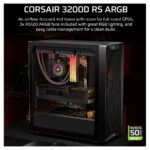Corsair PC Case | 3200D RS | Black | Mid-Tower - Image 2