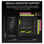 Corsair PC Case | 3200D RS | Black | Mid-Tower - Image 3