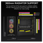 Corsair PC Case | 3200D RS ARGB | Smoke | Mid-Tower - Image 3